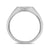 9ct white gold diamond set round ladies signet ring 0.01ct