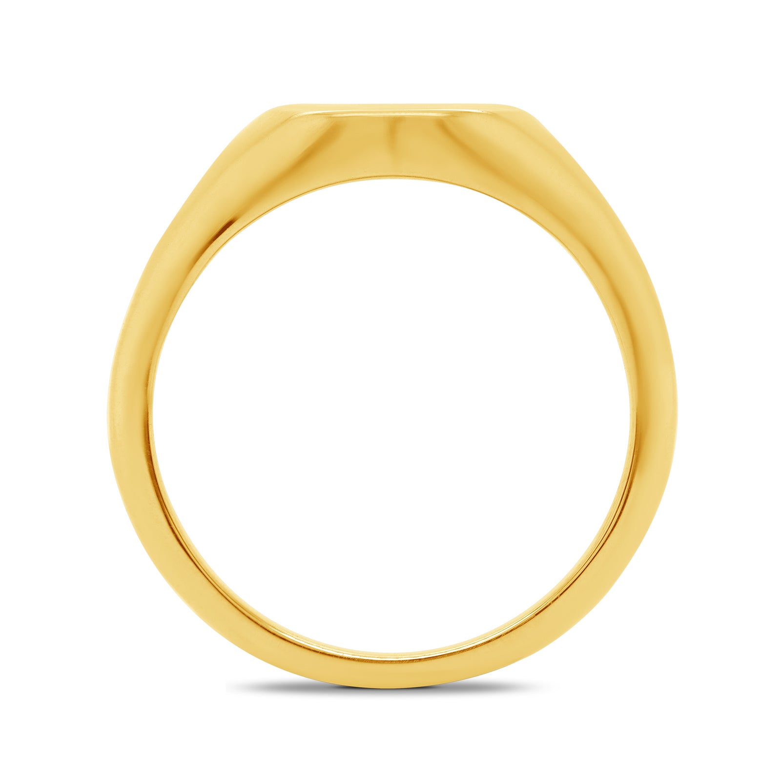 9ct gold diamond set oval ladies signet ring 0.01ct