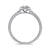 Platinum diamond halo cluster ring with diamond set shoulders 0.33ct H/Si