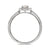 Platinum diamond halo cluster ring with diamond set shoulders 0.33ct H/Si