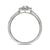 Platinum diamond halo cluster ring 0.25ct H/Si