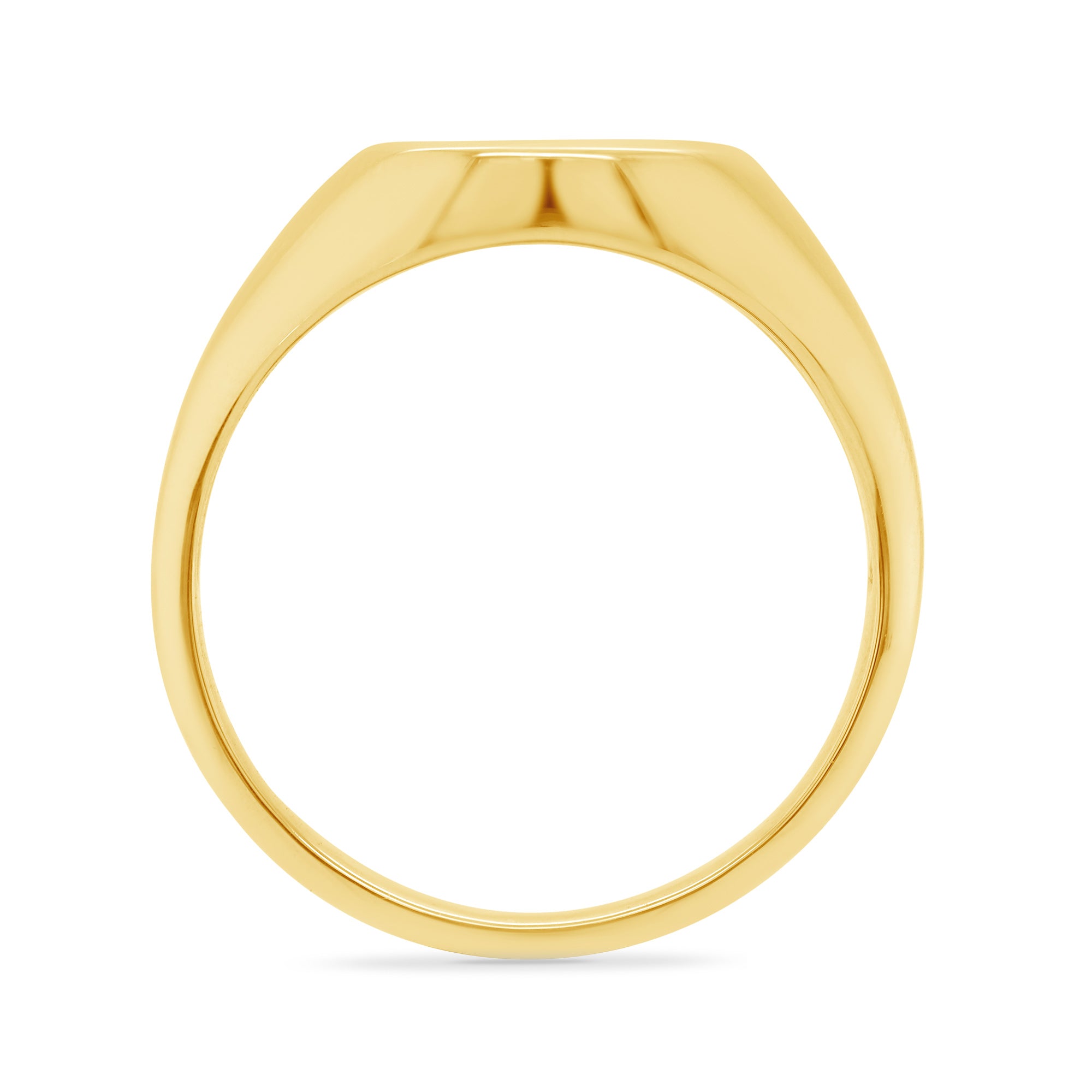 9ct gold diamond set gents oval signet ring 0.02ct