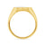 9ct gold diamond set gents cushion shape signet ring 0.05ct