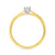 9ct gold six claw single stone diamond ring 0.15ct