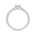 9ct white gold princess cut single stone diamond ring with diamond set shoulders 0.33ct