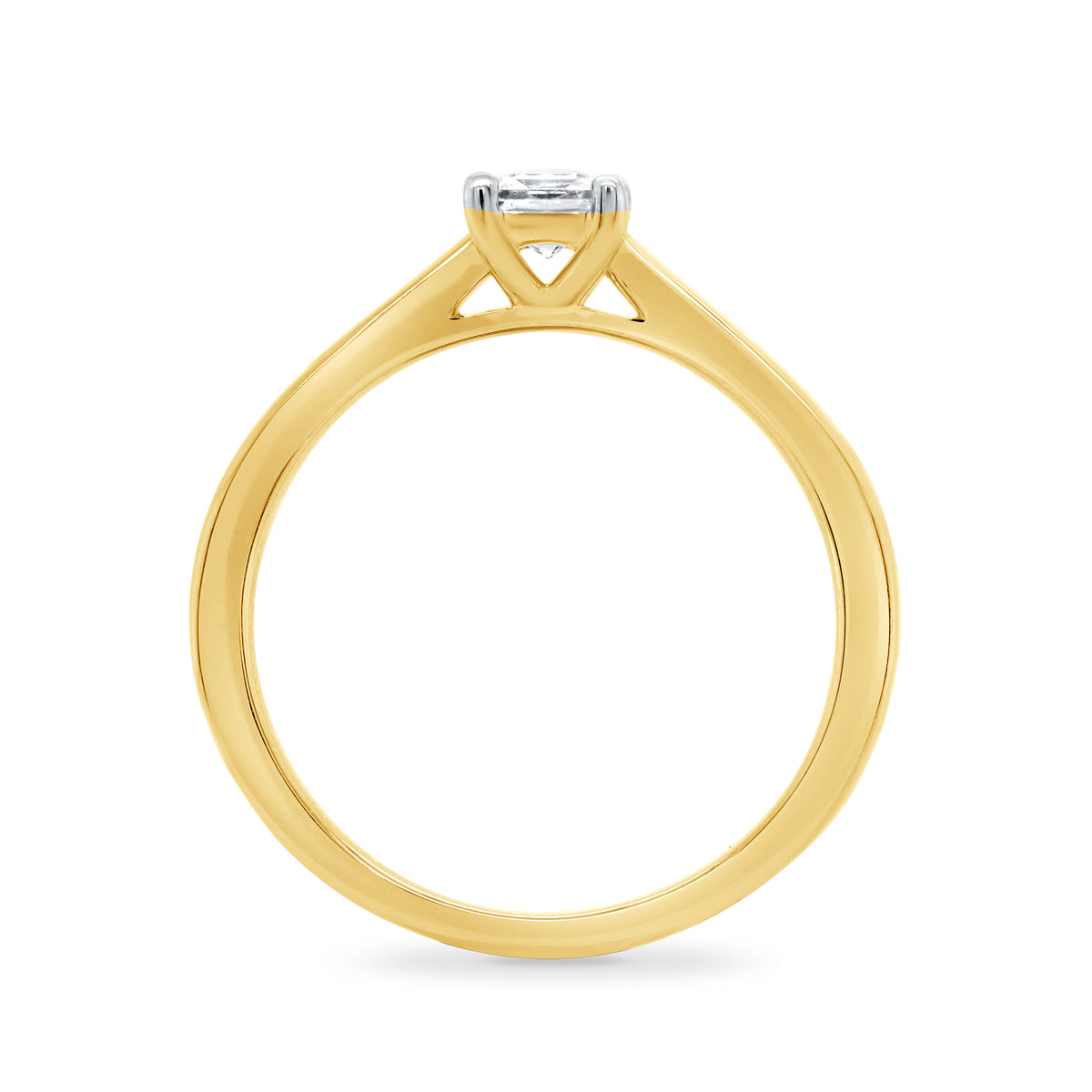 9ct gold princess cut single stone diamond ring 0.25ct