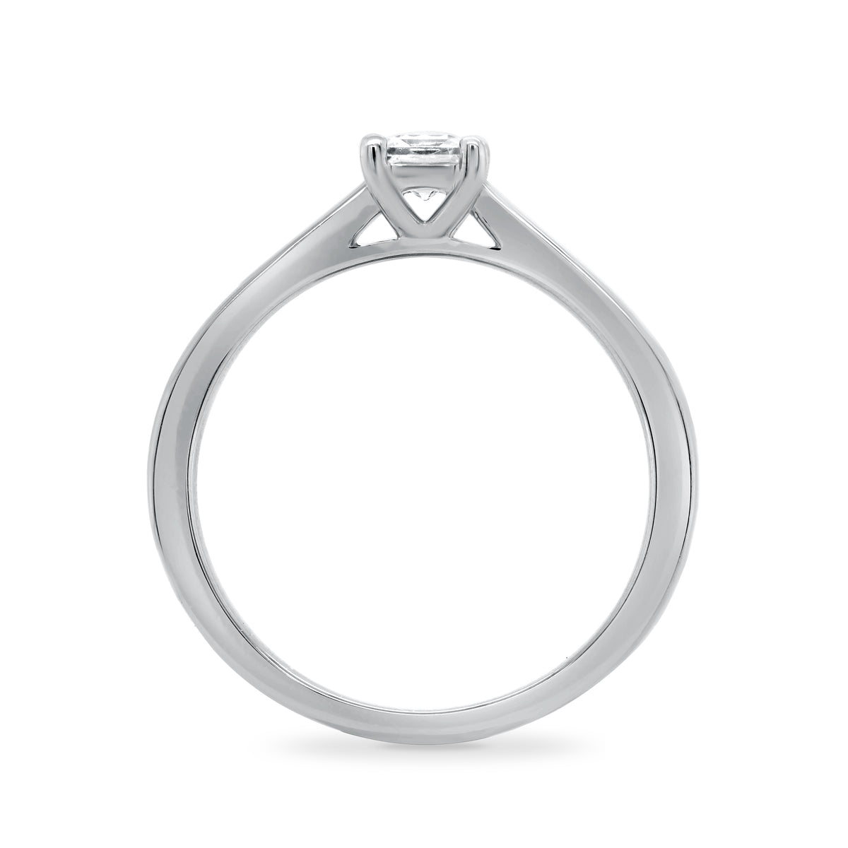 9ct white gold princess cut single stone diamond ring 0.25ct