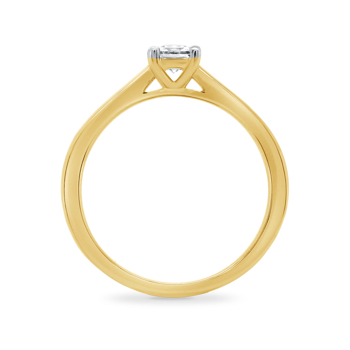 9ct gold princess cut single stone diamond ring 0.33ct