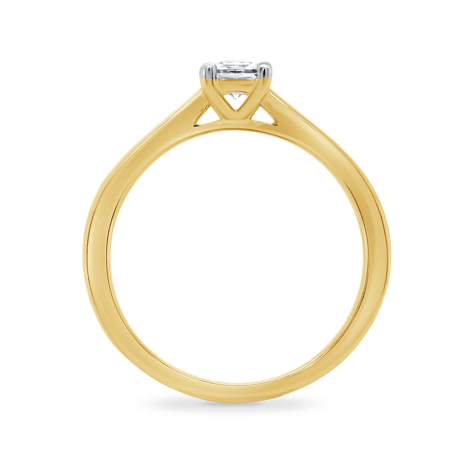 9ct gold princess cut single stone diamond ring 0.33ct