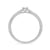 9ct white gold single stone diamond ring with diamond set shoulders 0.16ct