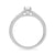 9ct white gold single stone diamond ring with diamond set shoulders 0.33ct