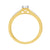 9ct gold single stone diamond ring with diamond set shoulders 0.41ct