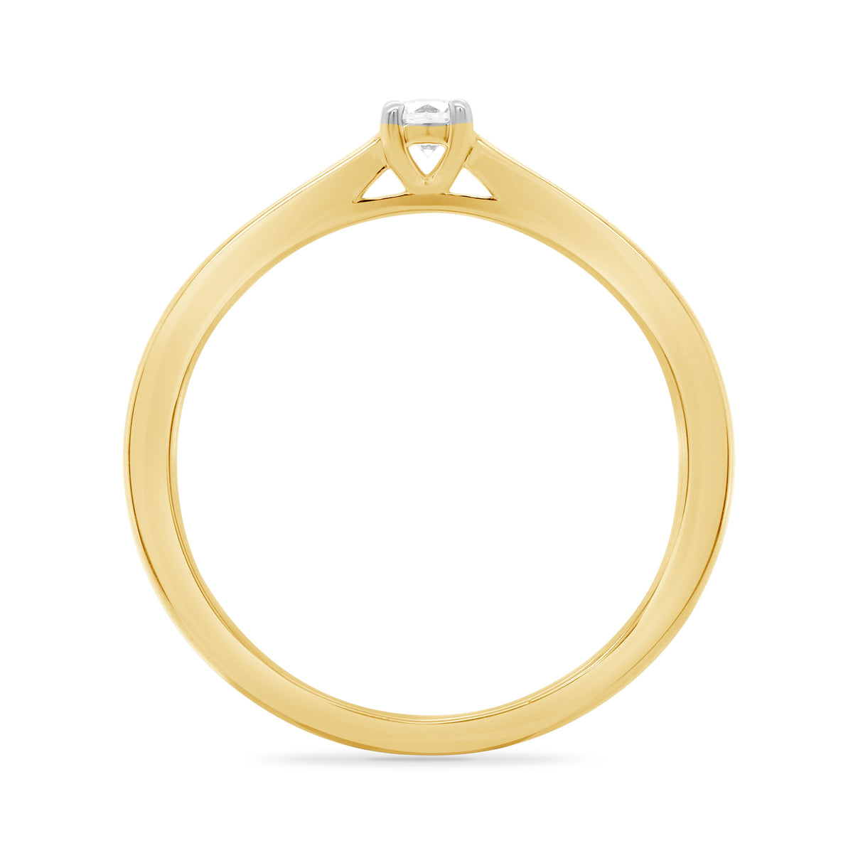 9ct gold single stone diamond ring 0.10ct