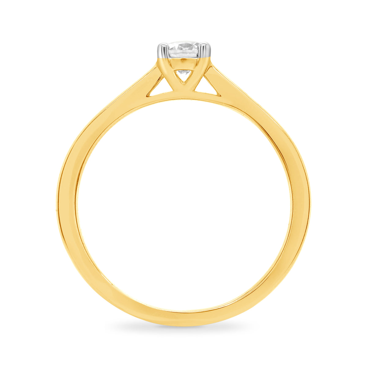 9ct gold single stone diamond ring 0.33ct