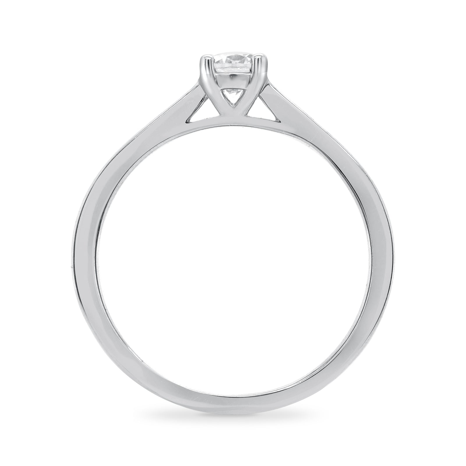 9ct white gold single stone diamond ring 0.33ct