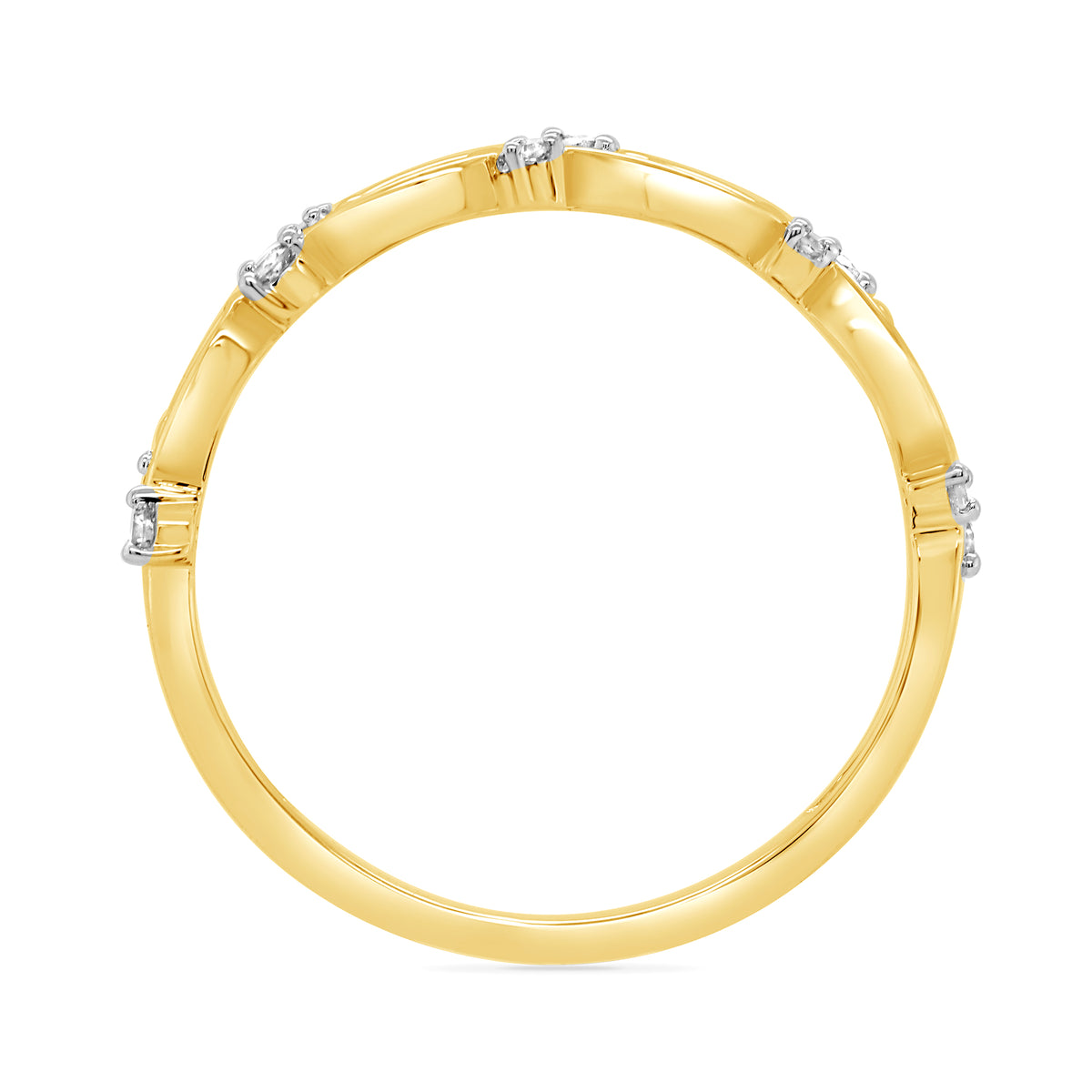 9ct gold diamond set half eternity ring 0.10ct