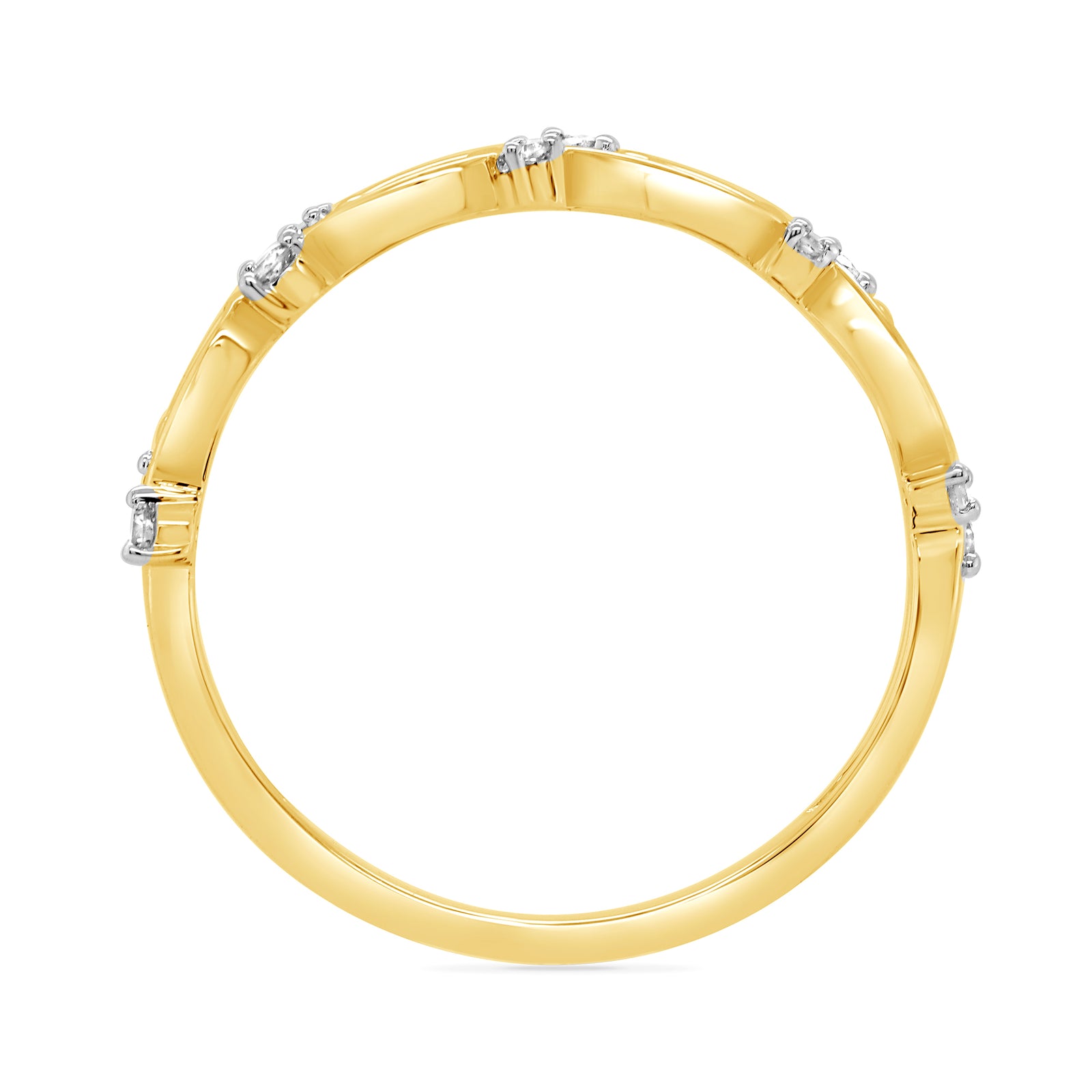 9ct gold diamond set half eternity ring 0.10ct