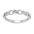 9ct white gold diamond set half eternity ring 0.10ct