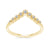 9ct gold rubover diamond set wishbone ring 0.10ct