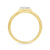 9ct gold single stone donut miracle plate rubover diamond ring 0.15ct