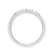 9ct white gold five stone rubover diamond ring 0.31ct