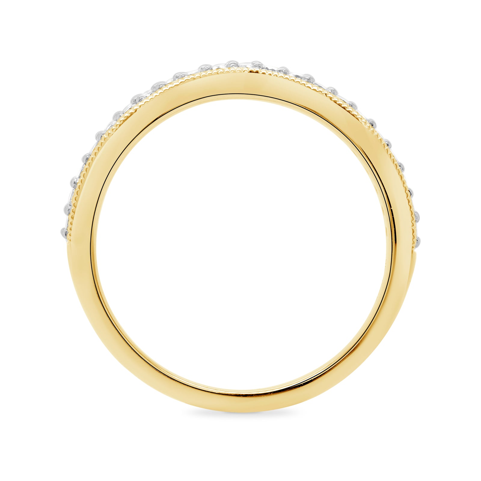 9ct gold curved diamond wishbone ring 0.25ct