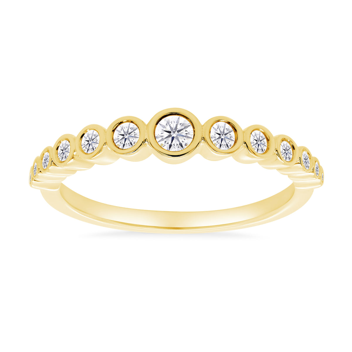 9ct gold 12 stone diamond half eternity ring 0.27ct