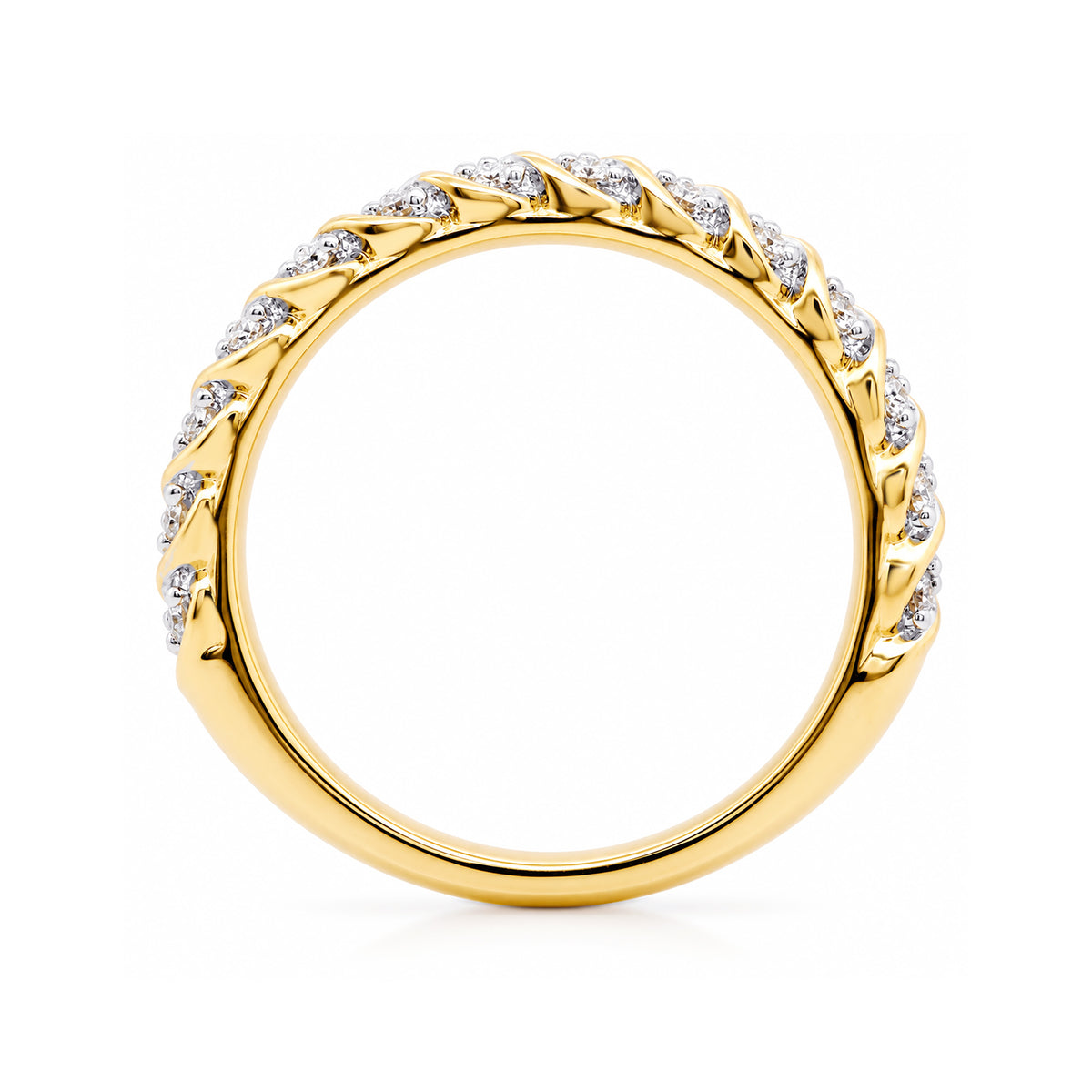 9ct gold diamond half eternity ring 0.20cts