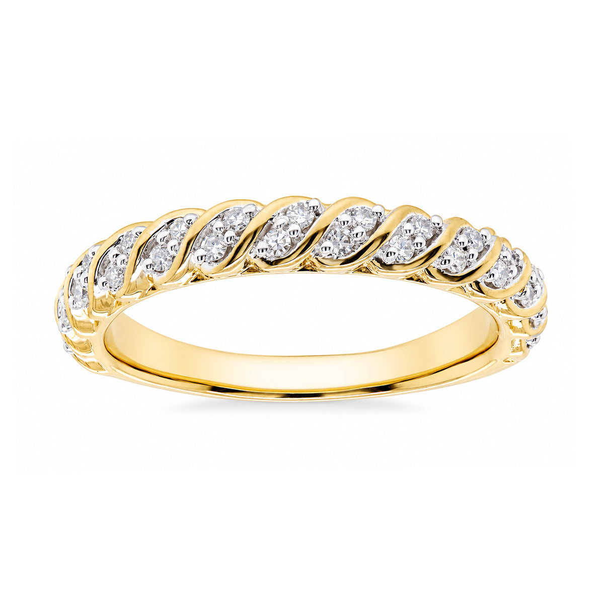 9ct gold diamond half eternity ring 0.20cts