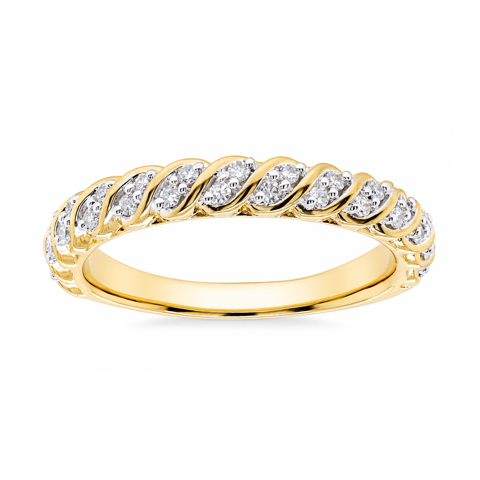 9ct gold diamond half eternity ring 0.20cts