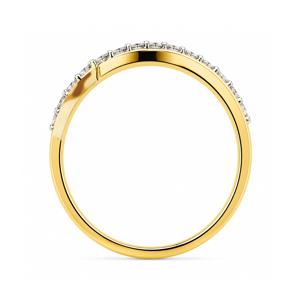 9ct gold diamond swirl ring 0.25cts