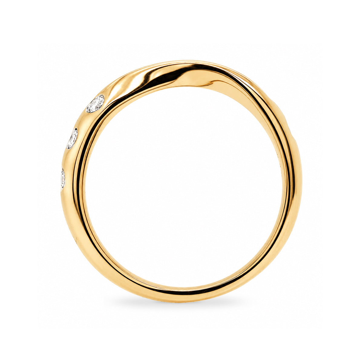 9ct gold diamond crossover ring 0.15cts