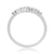 9ct white gold claw set diamond wishbone ring 0.25ct