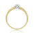 9ct gold rub over set single stone diamond ring 0.25ct