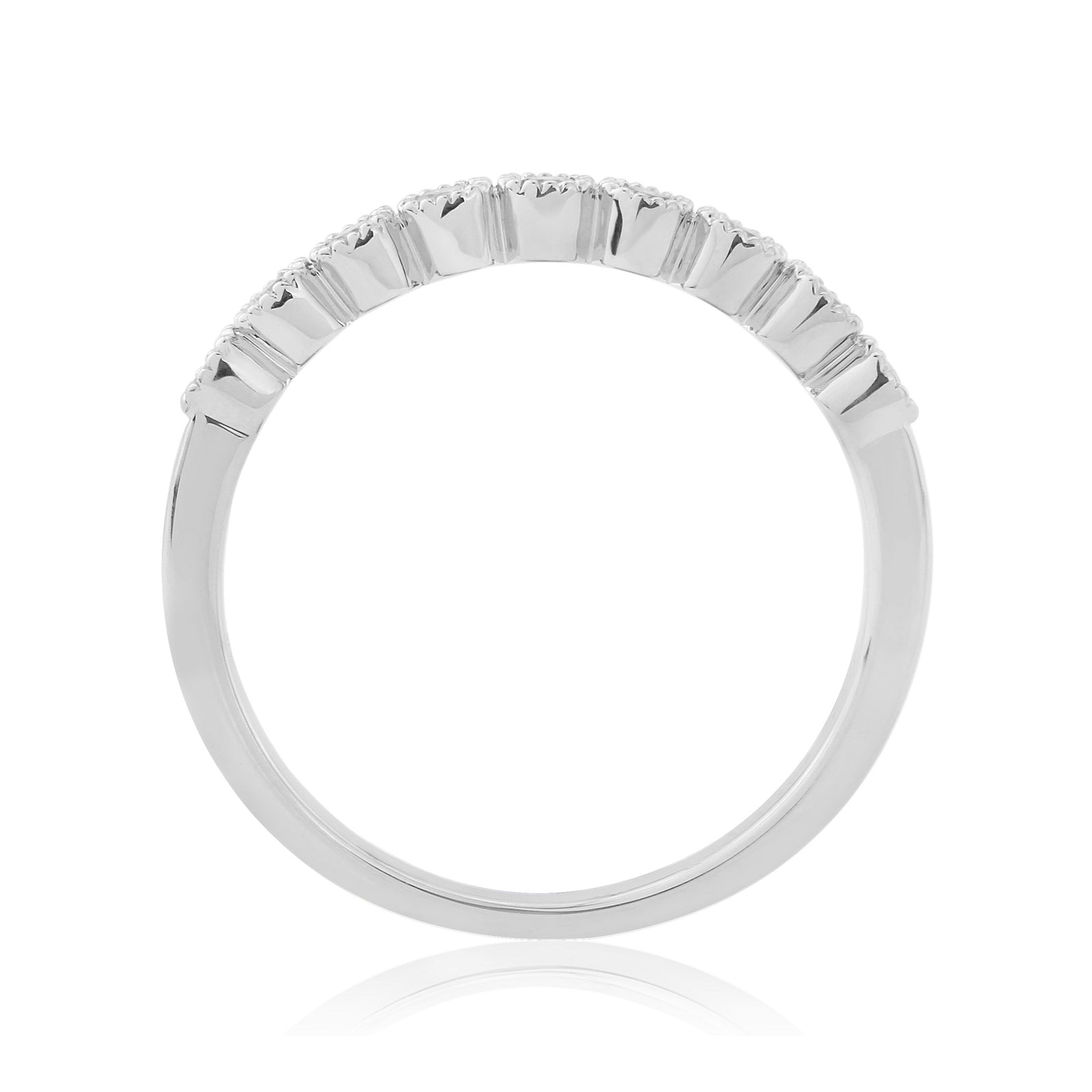 Platinum diamond set half et ring 0.20ct H/Si