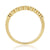 9ct gold milgrain set diamond half eternity ring 0.19ct
