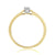 9ct gold six claw single stone diamond ring 0.10ct