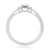9ct white gold three stone princess cut diamond ring 0.33ct