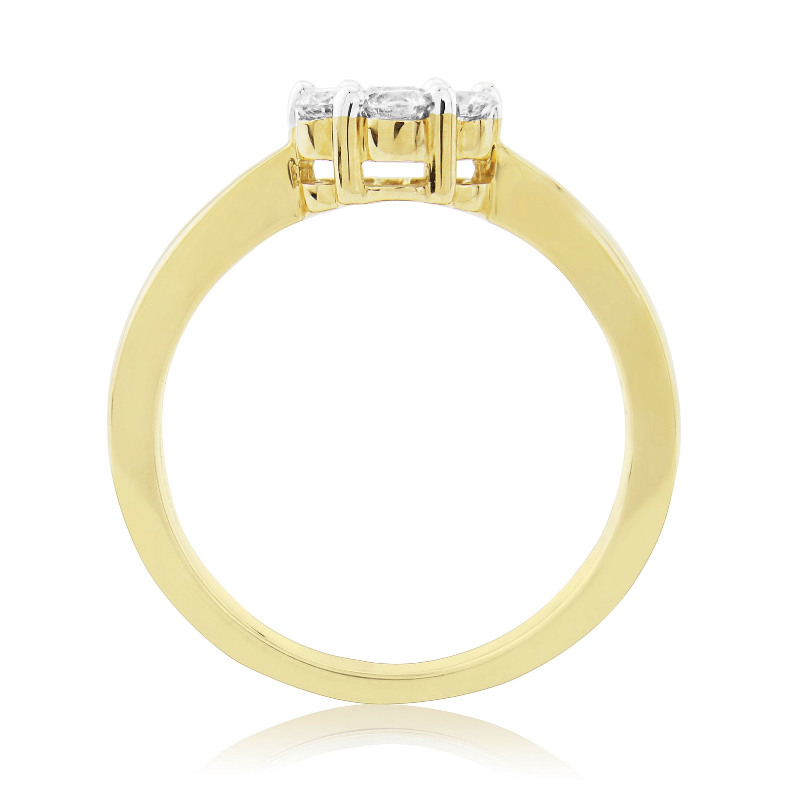 9ct gold diamond cluster ring 0.50ct