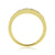9ct gold channel set ruby & diamond half et ring 0.12ct