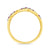 9ct gold ruby & diamond swirl half eternity ring 0.05ct