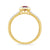 9ct gold 6x4mm octagon ruby & diamond cluster ring with diamond set shoulders 0.20ct