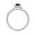 9ct white gold 6x4mm oval ruby & diamond cluster ring  0.10ct