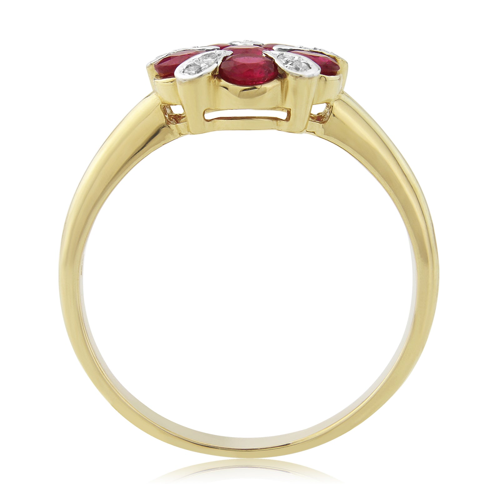 9ct ruby & diamond ring 0.04ct
