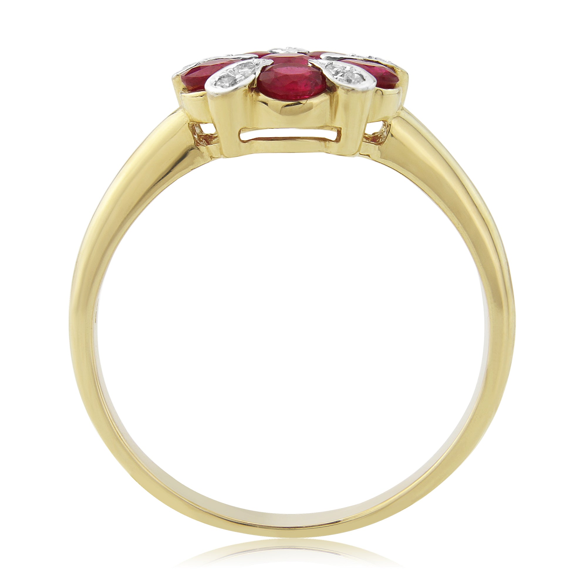 9ct ruby & diamond ring 0.04ct