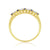 9ct gold 2mm round sapphire & diamond half eternity ring 0.14ct