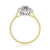 9ct gold 5x4mm oval sapphire & diamond cluster ring 0.20ct