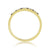 9ct gold 1.3mm round sapphire & diamond half eternity ring 0.07ct