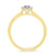 9ct gold 5x3mm marquise shape sapphire & diamond cluster ring 0.10ct