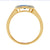 9ct gold 7x5mm oval sapphire & diamond antique style ring 0.17ct
